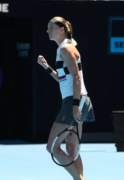 Melbourne Australie Janvier 2019 Championne Grand Chelem Petra Kvitova République — Photo