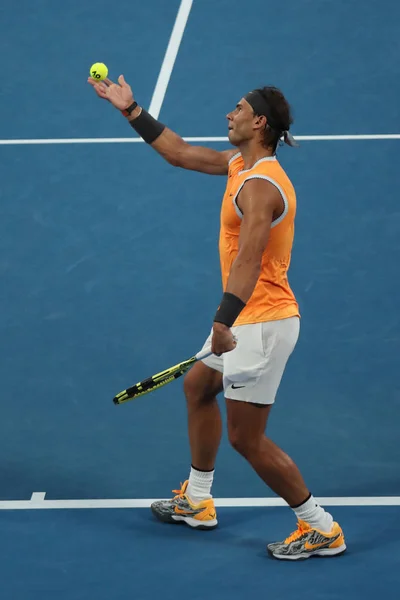 Melbourne Australien Januari 2019 Sjutton Gånger Grand Slam Mästare Rafael — Stockfoto