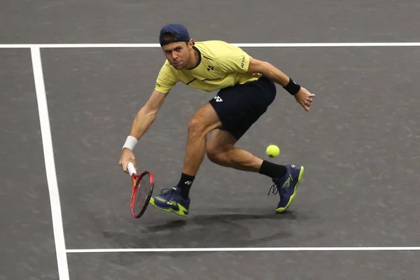 Uniondale New York Febbraio 2019 Tennista Professionista Radu Albot Della — Foto Stock