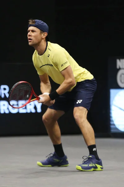 Uniondale New York Februari 2019 Professionele Tennisspeelster Radu Albot Van — Stockfoto