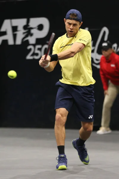 Professionell Tennisspelare Uniondale New York Februari 2019 Radu Albot Moldavien — Stockfoto