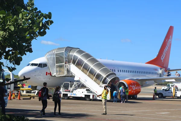 Punta Cana Dominikanska Republiken Januari 2019 Air Canada Palne Asfalten — Stockfoto