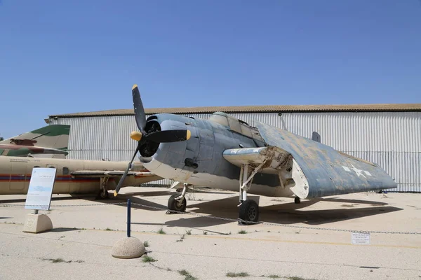 Hatzerim Israël Mei 2017 Grumman Avenger Vintage Israëlische Luchtmacht Vliegtuigen — Stockfoto