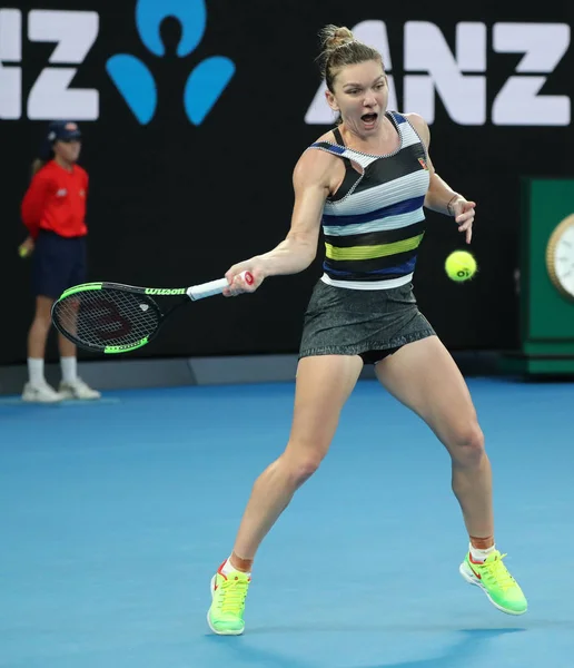 Melbourne Avustralya Ocak 2019 Grand Slam Şampiyonu Simona Halep Romanya — Stok fotoğraf