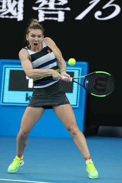 Melbourne Australia Enero 2019 Campeona Del Grand Slam Simona Halep — Foto de Stock