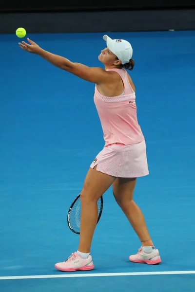 Melbourne Australia Enero 2019 Tenista Profesional Ashleigh Barty Australia Acción — Foto de Stock