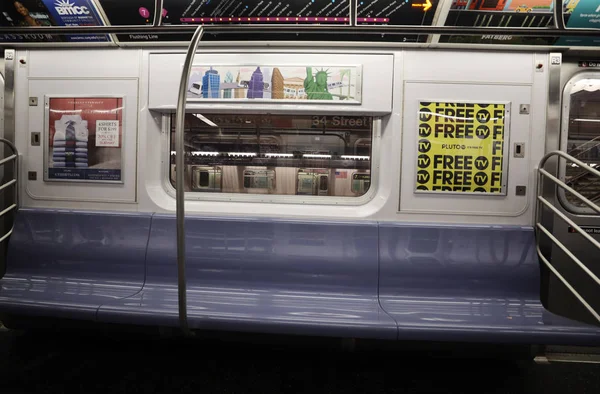 Νέα Υόρκη Μαρτίου 2019 Στο Εσωτερικό Του Μετρό Nyc Αυτοκίνητο — Φωτογραφία Αρχείου