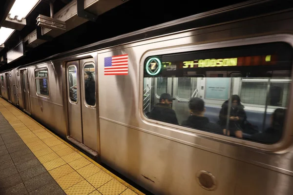 Nyc Metro Car Movimento — Foto Stock