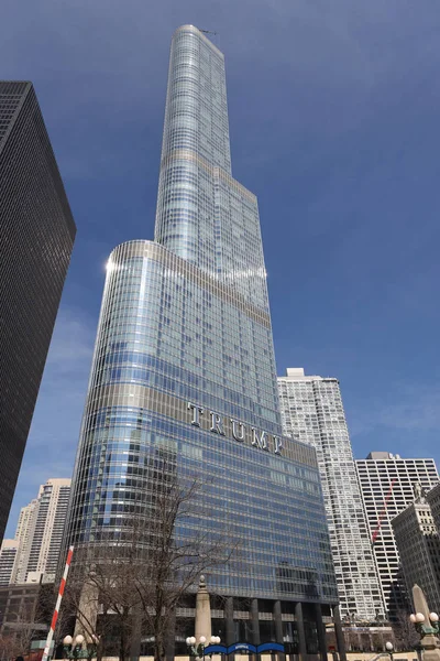 Chicago Illinois Marzo 2019 Trump International Hotel Tower Chicago Torre — Foto de Stock