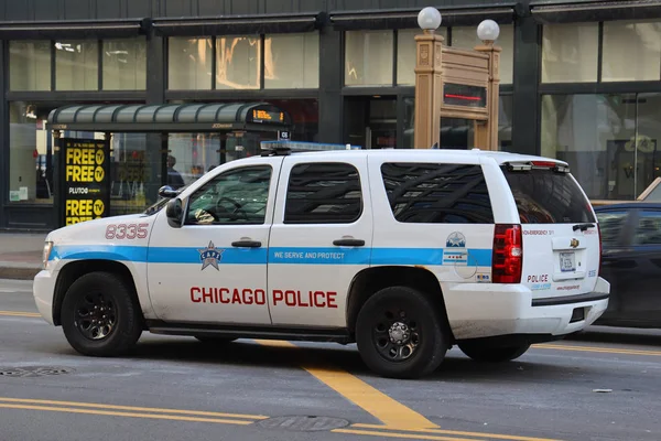 Chicago Illinois Março 2019 Carro Departamento Polícia Chicago Centro Chicago — Fotografia de Stock