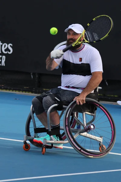 Melbourne Australia January 2019 Tennis Player David Wagner Usa Action — Stock Photo, Image