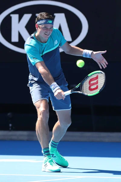 Melbourne Australie Janvier 2019 Joueur Tennis Professionnel Milos Raonic Canada — Photo