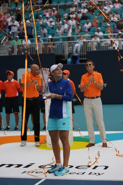 Miami Florida Florida Március 2019 Hivatásos Teniszező Ashleigh Barty Jelentő — Stock Fotó