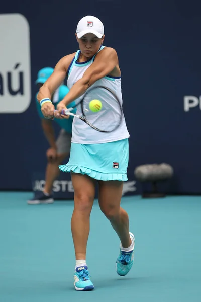 Miami Gardens Florida Maart 2019 Professionele Tennisspeelster Ashleigh Barty Van — Stockfoto