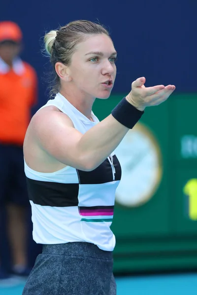 Miami Gardens Floryda Marca 2019 Grand Slam Champion Simona Halep — Zdjęcie stockowe