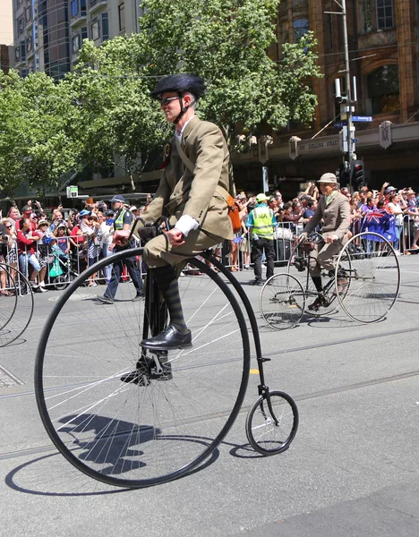 Melbourne Australia Enero 2019 Miembros Del Vintage Cycle Club Victoria — Foto de Stock