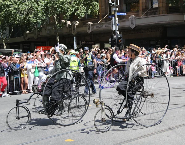 Melbourne Australia Januar 2019 Vintage Cycle Club Mitglieder Nehmen Der — Stockfoto