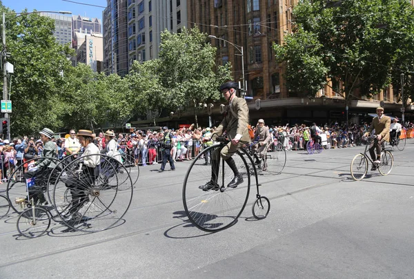 Melbourne Australia Januar 2019 Vintage Cycle Club Mitglieder Nehmen Der — Stockfoto