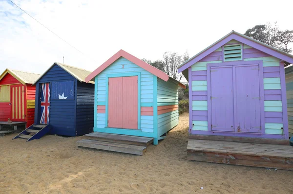 Cajas Baño Coloridas Brighton Beach Melbourne Australia — Foto de Stock
