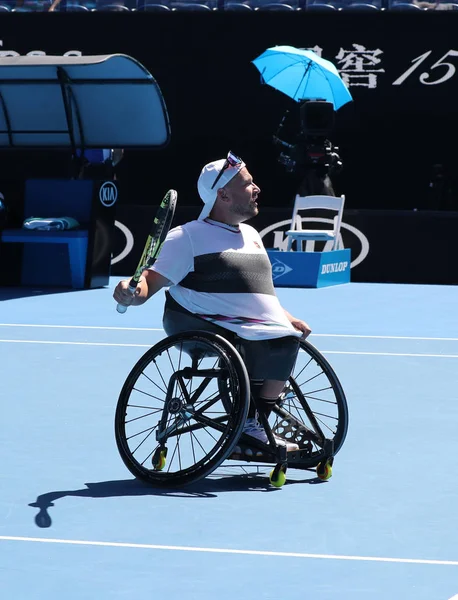 Melbourne Austrália Janeiro 2019 Campeão Grand Slam Dylan Alcott Austrália — Fotografia de Stock
