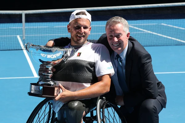 Melbourne Avustralya Ocak 2019 Grand Slam Şampiyon Dylan Alcott Avustralya — Stok fotoğraf