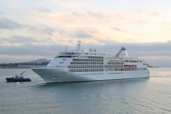 Auckland Nova Zelândia Janeiro 2019 Silversea Silver Whisper Cruise Ship — Fotografia de Stock