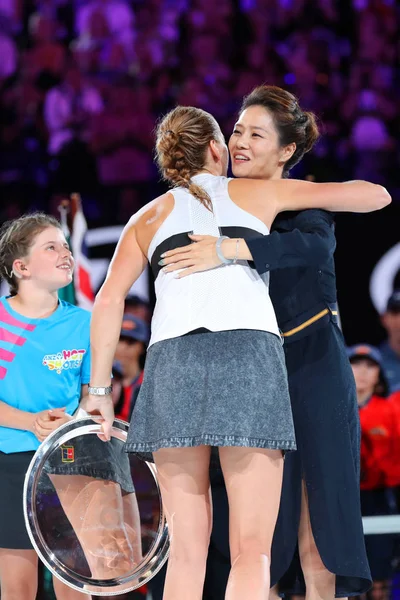 Melbourne Australia Enero 2019 Campeona Del Grand Slam China Felicita —  Fotos de Stock