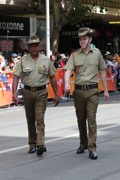 Melbourne Australia January 2019 Australian Army Officers Participate 2019 Australia — Stock Photo, Image