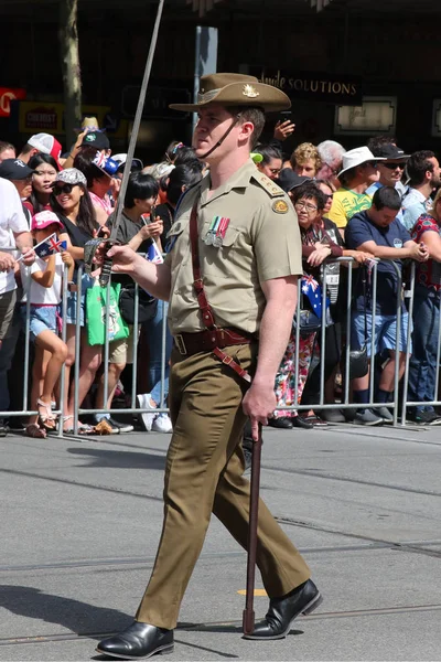 Melbourne Australia January 2019 Australian Army Officers Participate 2019 Australia — Stock Photo, Image