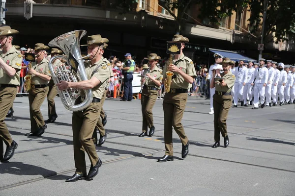Melbourne Australia January 2019 Australian Army Military Band Participate 2019 — Stock Photo, Image