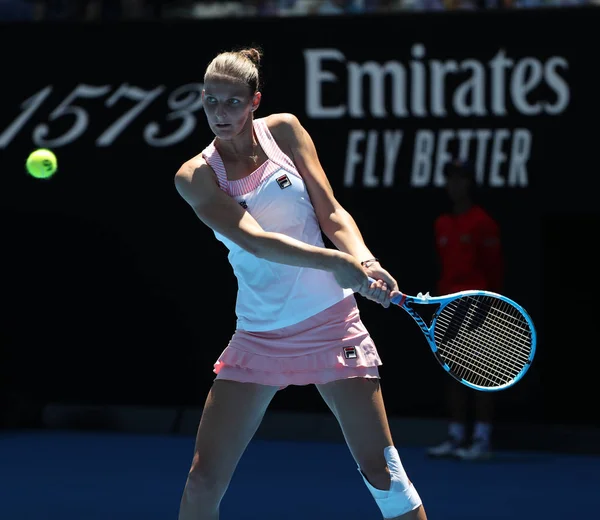 Melbourne Australie Janvier 2019 Joueuse Tennis Professionnelle Karolina Pliskova République — Photo