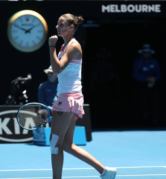 Melbourne Australie Janvier 2019 Joueuse Tennis Professionnelle Karolina Pliskova République — Photo