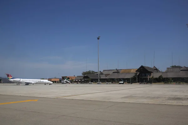 Mpumalanga Republika Południowej Afryki Października 2018 Airlink Jet Tarmac Lotnisku — Zdjęcie stockowe