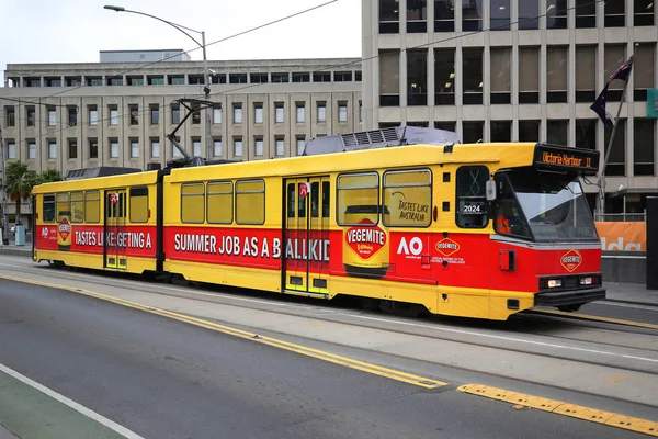 Melbourne Austrálie Ledna 2019 Moderní Melbourne Tramvaj Slavná Iconová Doprava — Stock fotografie