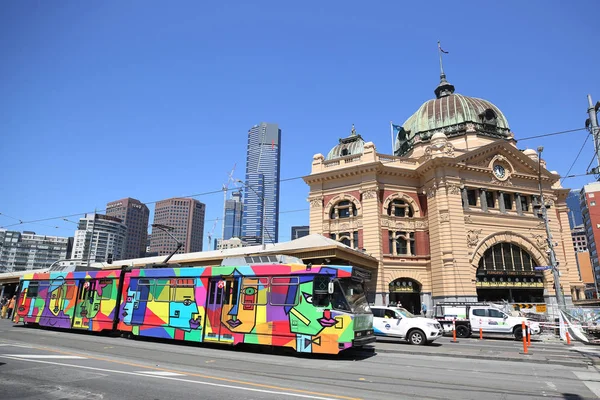 Melbourne Austrálie Ledna 2019 Moderní Melbourne Tramvaj Slavná Iconová Doprava — Stock fotografie