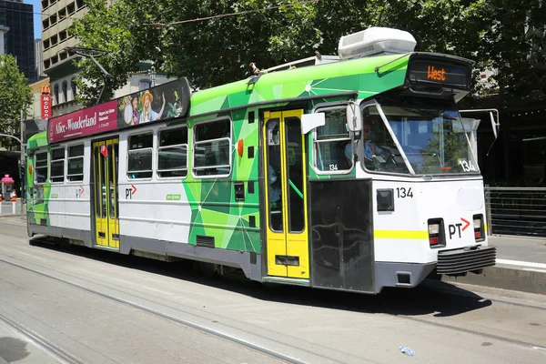 Melbourne Australië Januari 2019 Moderne Melbourne Tram Het Beroemde Iconische — Stockfoto