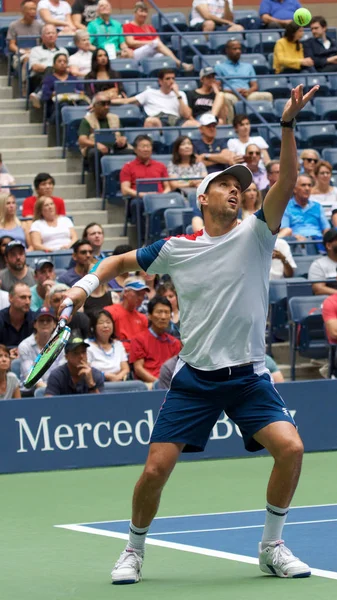 Nova Iorque Setembro 2018 2018 Open Men Doubles Champion Mike — Fotografia de Stock