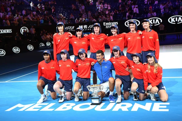 Melbourne Australia Enero 2019 Novak Djokovic Campeón Del Abierto Australia — Foto de Stock