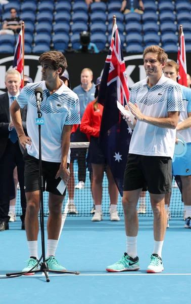 Melbourne Australië Januari 2019 Grand Slam Mannen Dubbelspel Kampioen Nicolas — Stockfoto