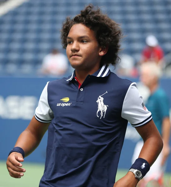 Nueva York Agosto 2018 Ball Boy Acción Durante Partido Abierto — Foto de Stock