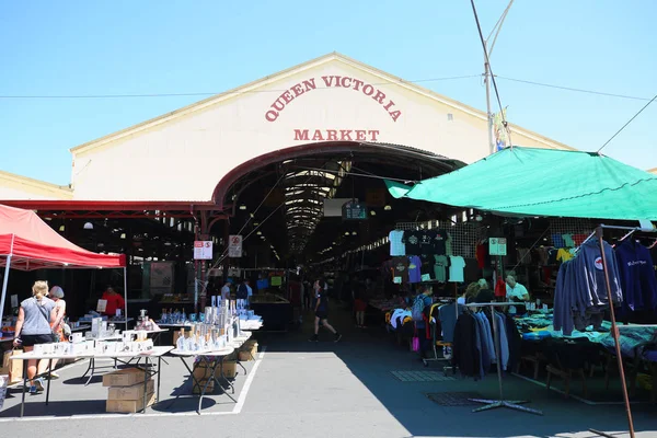 墨尔本 澳大利亚 2019年1月24日 澳大利亚墨尔本维多利亚女王市场 它是南半球的主要地标和最大的露天市场 — 图库照片