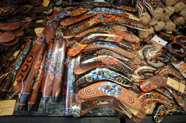 Melbourne Autriche Janvier 2019 Souvenirs Australiens Exposés Queen Victoria Market — Photo