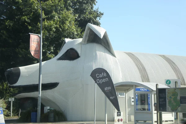 Tirau New Zealand February 2019 Corrugated Iron Giant Dog Building — Stock Photo, Image