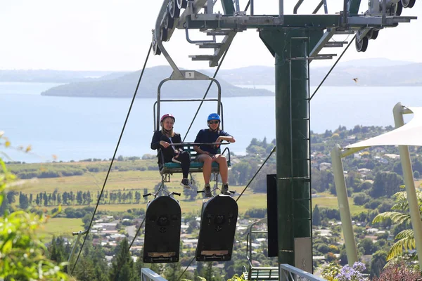 Rotorua Nueva Zelanda Febrero 2019 Teleférico Skyline Gondola Rotorua Isla — Foto de Stock