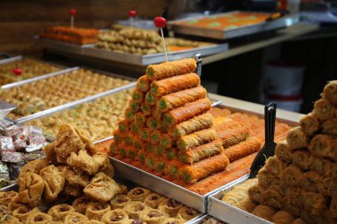 Orta Doğu tatlılar piyasada pişmiş 