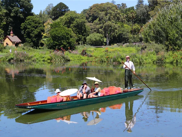 Melbourne Austrália Janeiro 2019 Passeio Guiado Barco Lago Ornamental Nos — Fotografia de Stock