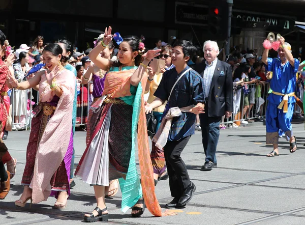 Melbourne Australia Enero 2019 Comunidad Tailandesa Miembros Victoria Participa Desfile —  Fotos de Stock