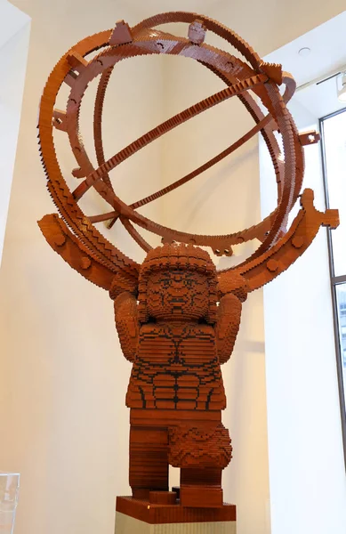 New York City Mars 2019 Sculpture Lego Dans Magasin Lego — Photo