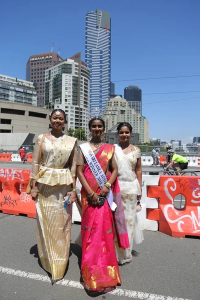 Melbourne Austrália Janeiro 2019 Membros Fundação Cultural Sinhala Participam Desfile — Fotografia de Stock