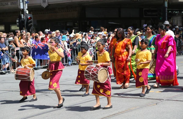 Melbourne Austrália Janeiro 2019 Membros Fundação Cultural Sinhala Participam Desfile — Fotografia de Stock